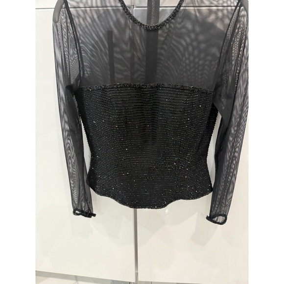 Black Tie‎ Oleg Casin Women's Black Long Sleeve Size 6 - Picture 11 of 13